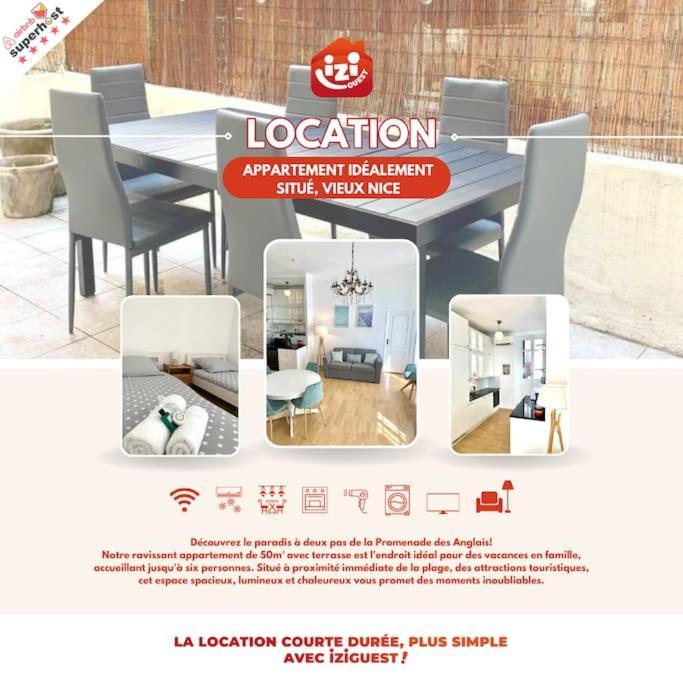Saint Philippe - T3 Terrasse Pres De La Plage Ницца Экстерьер фото